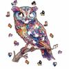 HOOLOOG Original Diamond Owl Wooden Puzzle Toy & Art Decompression Money Box