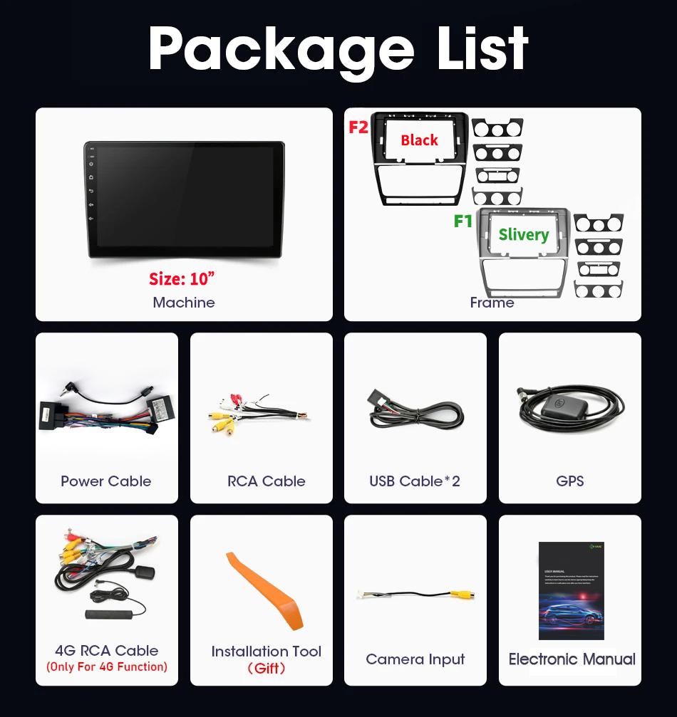 Android 13 Auto Stereo Car Radio Multimedia Video Player For Skoda Octavia 2 A5 2004-2013 WIFI Carplay GPS Navigation Head Unit