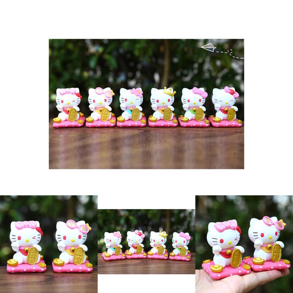 Cute And Charming Pvc Lucky Cat Figurine For Desk Car Decoration Gift For Girls