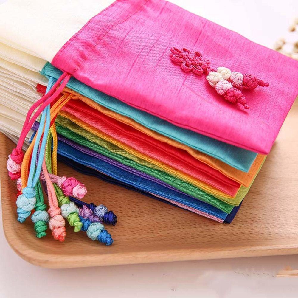 Candy Bag Drawstring Storage Bag Chinese Knot Jewelry Packaging Bag Chinese Style Sachet  Party