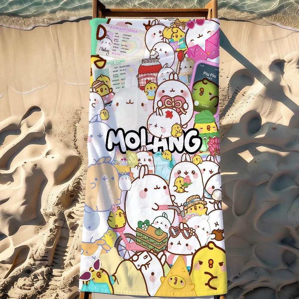 Cartoon M-molang-S Cute Towel Sports Quick Dry Travel Camping Gear Sandproof Soft Light Large Beach Towel