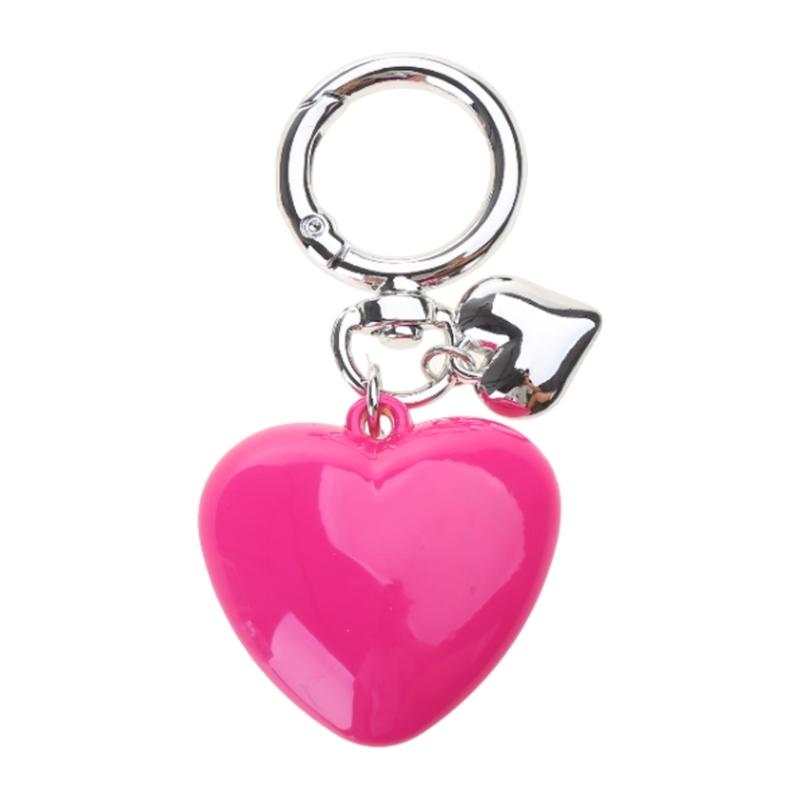 Stylish Keychain with Large Heart Pendant Dainty Heart Keyring Stylish Key Chain Delicate Decoration for Key and Bag