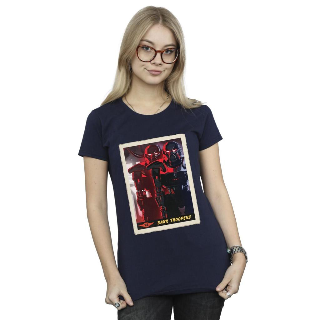 STAR WARS Womens/Ladies The Mandalorian Dark Troopers Cotton T-Shirt
