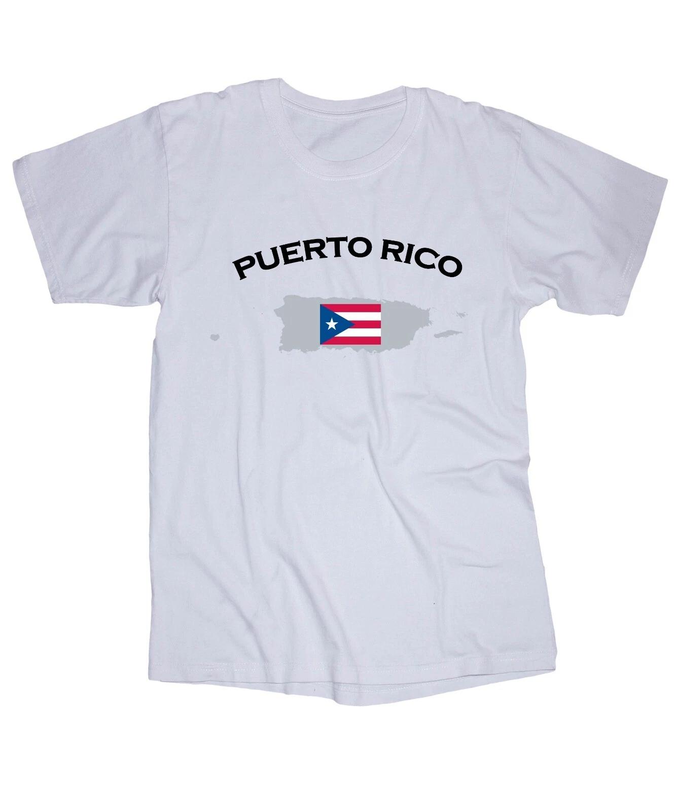 Puerto Rico Flag white T-shirt Soccer S