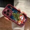 Ae121 Merry Christmas Santa design art Phone Cases for iPhone 16 14 13 11 Pro Max 15 7 8 6 Plus 12 mini XR XS Max SE Angel Eye Ladder Protective Cover