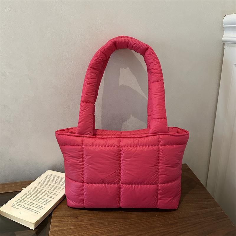 Handbag - Women's Niche Design, Single Shoulder Bag, Fashionable Checkered Underarm Bag, Single Shoulder Bag