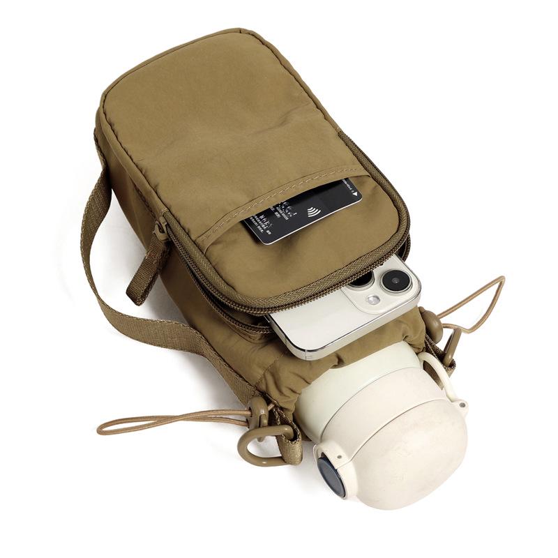Unisex Crossbody Water Bottle & Phone Bag - Portable Outdoor Sports Storage Bag