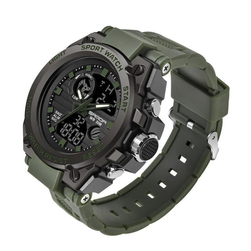 Sanda Large Dial 739 Male Student Fashion Multifunctional Double Display Waterproof Electronic Watch