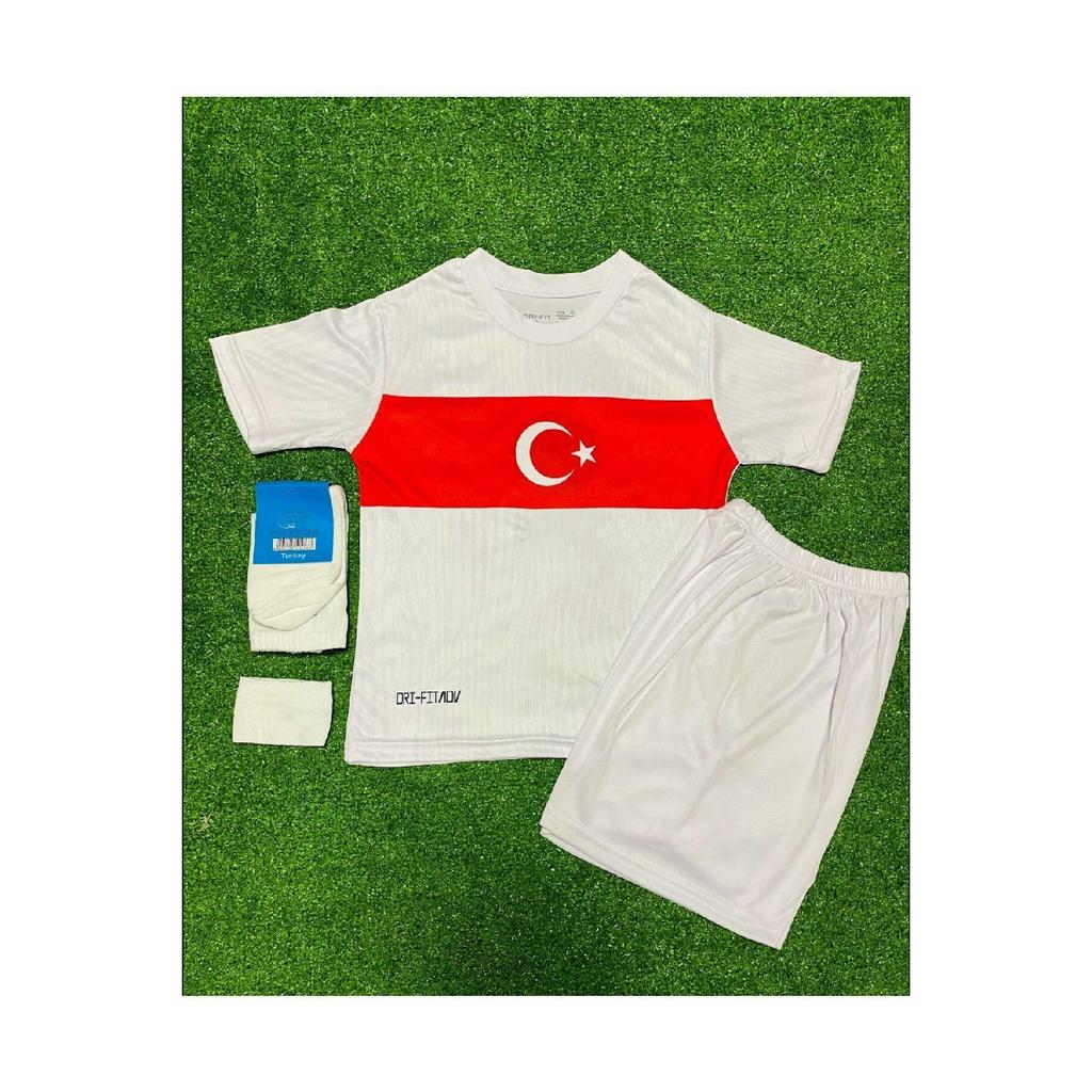 Turkey Euro 2024 Kerem Aktrkolu Kids Jersey Set Of 4 (white)