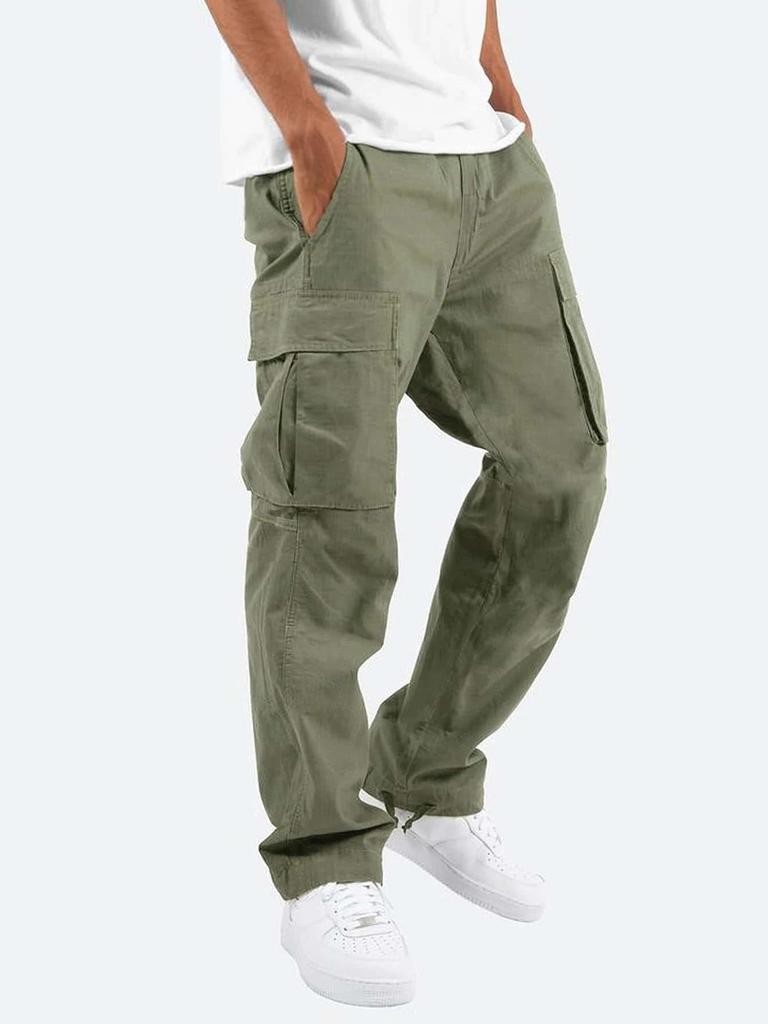 2026 Men's Summer Casual Workwear: Thin European & American Style Drawstring Multi-Pocket Pants