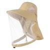 UV-Schutzhut mit Gesichtsmaske Atmungsaktiv Insektenschutz Breiter Rand Anglerhut Outdoor Sport Natur Wandern Camping Netzhut