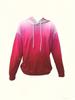 2025 Gradient Blue Hooded Sweatshirt: Women's Loose Fit with Drawstring, Pockets, and Long Sleeves