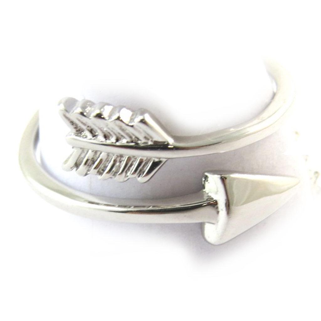 Silver Ring 'Cupid's Arrow' Silver - 15x10 Mm