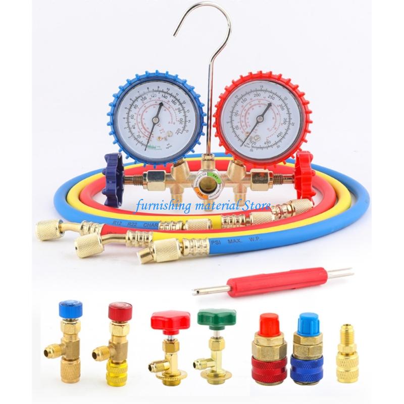 Y5GD Precisions Engineered HVAC Refrigerants Manifold Gauge Set Diagnostic Tool For Accurate Refrigerants Monitoring