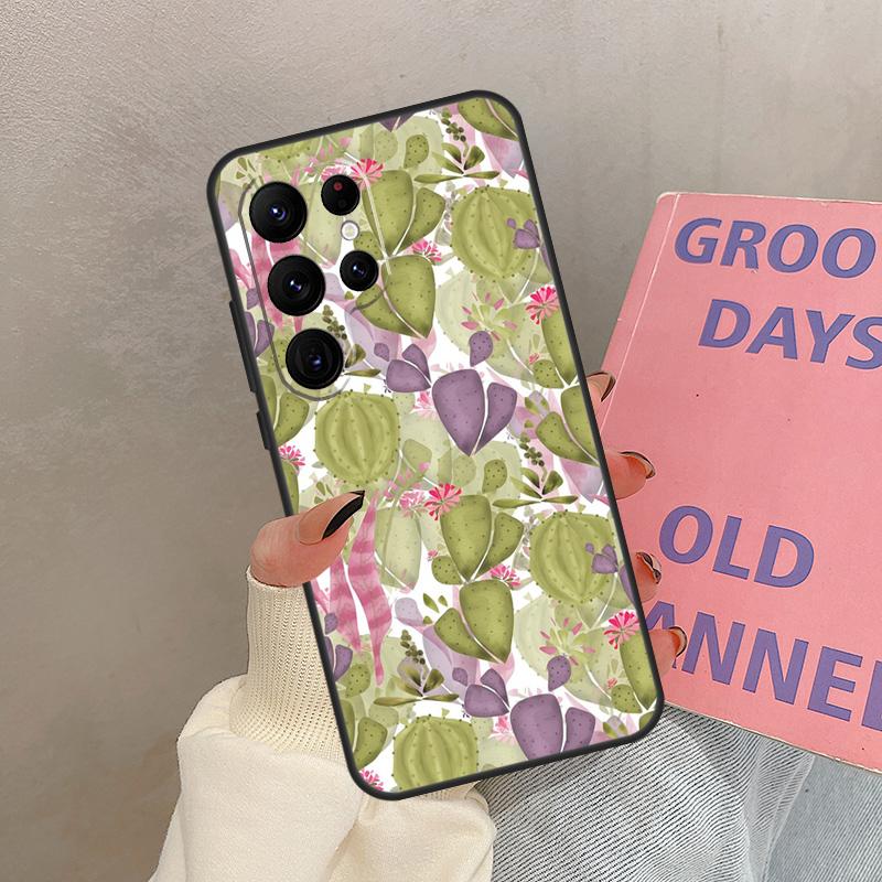 Succulents and Cactus For Samsung Galaxy S22 S23 Ultra S21 FE Note 10 20 Ultra S8 S9 S10 Plus S20 FE Phone Case