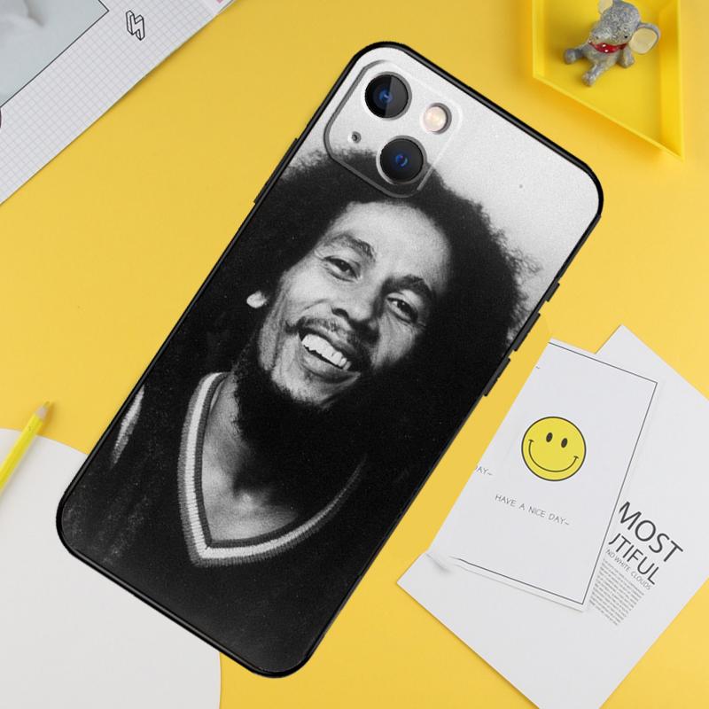 Bob Marley Singer Phone Case For iPhone 15 Pro 16 Pro 13 12 Mini 11 14 Pro Max XR 16 15 Plus 16e Cover Coque