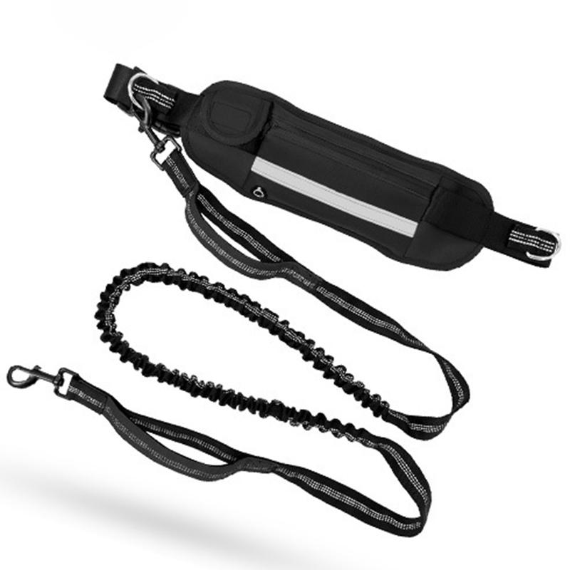 Hands-Free Running Dog Leash Set чёрный