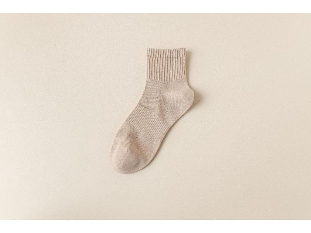 Men's Cotton Waist-Shaping Mesh Socks - Breathable, Sweat-Absorbent, Odor-Resistant, Short Tube, Boneless, for Spring & Autumn Sports