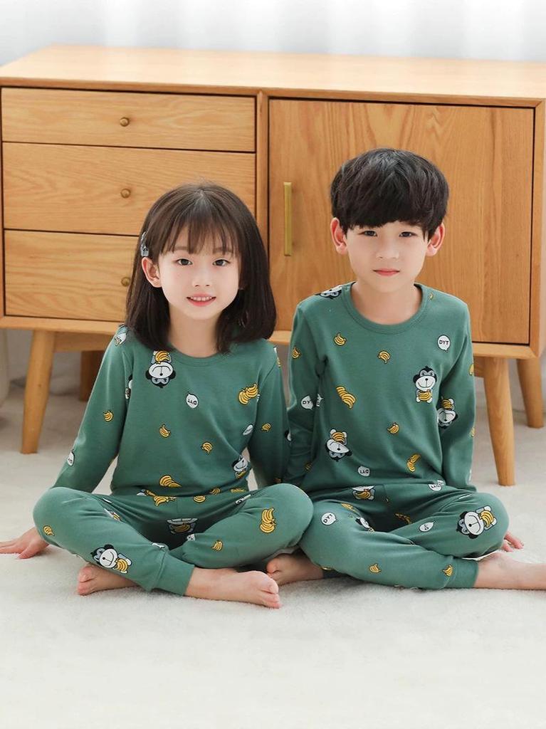 Children's Pure Cotton Autumn/Winter Set - Boys & Girls Junior High - Underwear & Trousers