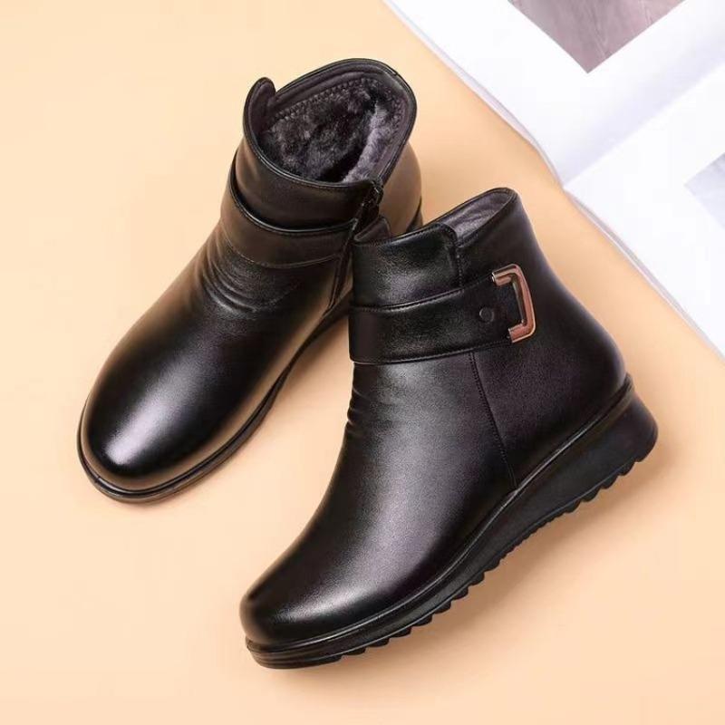 Women's Shoes Plush Women Ankle Boots Non Slip Keep Warm Snow Boots Winter Side Zip Women Boots Comfortable  De Mujer