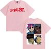 2026 Gorillaz Band Face Art Pattern TShirt for Unisex and Women  Retro Cartoon ShortSleeved Fashion Casual TShirt