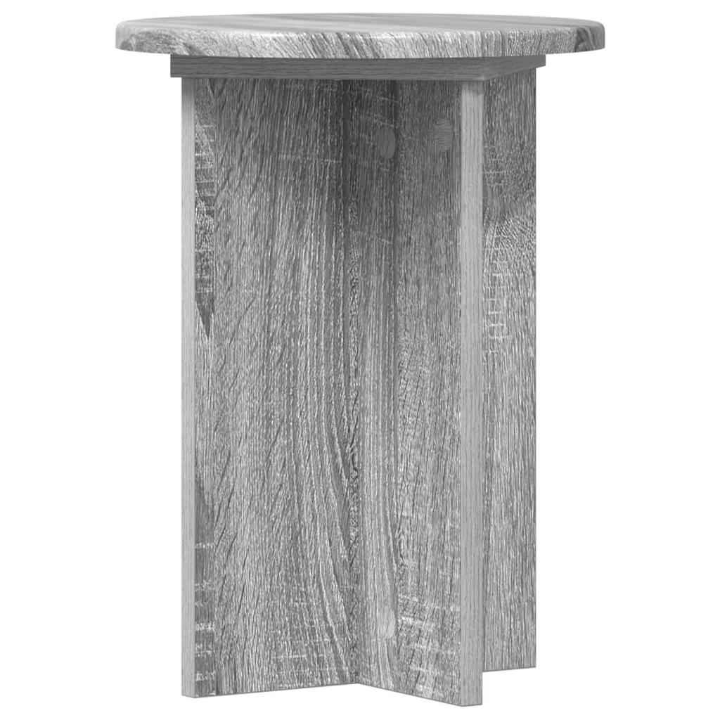 Plant Stand 2 Pcs Grey Sonoma Ø29.5 X 40 Cm Engineered Wood