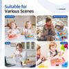 Bento Lunch Box 1330ML Scatola Bento Ermetica per Bambini Adulti Contenitore per Alimenti con 7 Scomparti e Set di Posate Scatola per Snack per Bambini