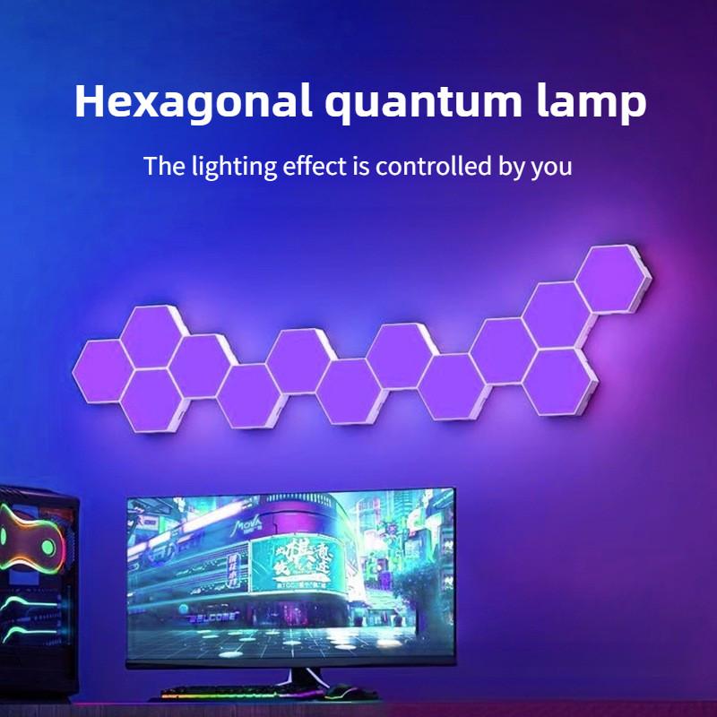 RGB Hexagonal Quantum Lamp Bedroom Decoration LED Honeycomb Light E-Sports Tantasy Atmosphere Lamp