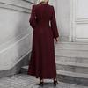 Women's Puff Sleeve Smocked High Slit Dress Fall Winter Elegant Party Dress for Women