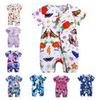 Infant Bunny Ear Jumpsuit - Summer Short Sleeve Romper for Babies and Toddlers