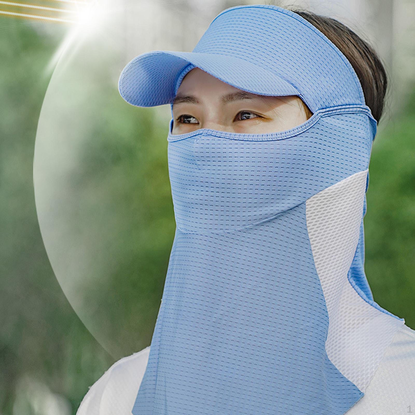 

Protection Golf Washable Headgear Neck Gaiter Face Cover Sun for Beach Riding Biking синий