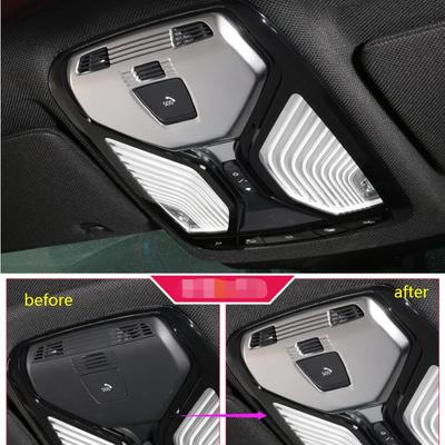 For BMW G30 G20 G01 G02 G32 G11 X3 4 3 5 6 7 Series Car Roof Read Lamp Frame Light Switch Cover Sequin Trim Strip Chrome