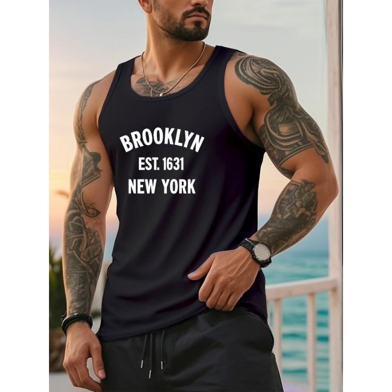 Narrow Shoulder Printed Summer Men's Vest