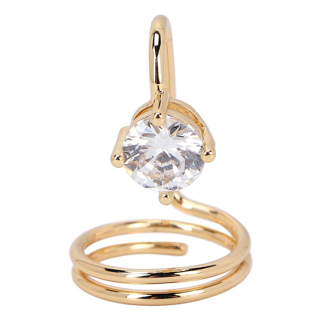 Women Finger Nail Ring Rhinestone Fingernail Ring Decoration for Women Lady Girls3059 Gold