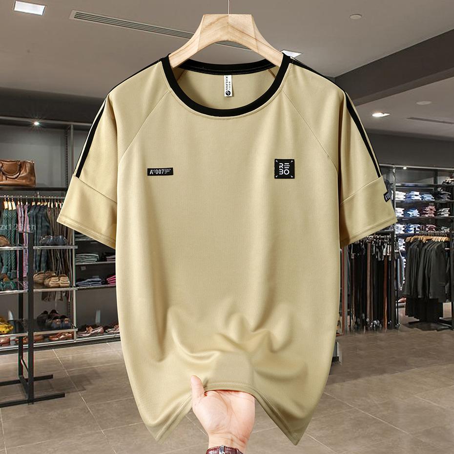 Pánská trička nadměrné velikosti 13XL Letní trička s krátkým rukávem a kulatým výstřihem Ležérní volná trička Pánské tričko velké velikosti
