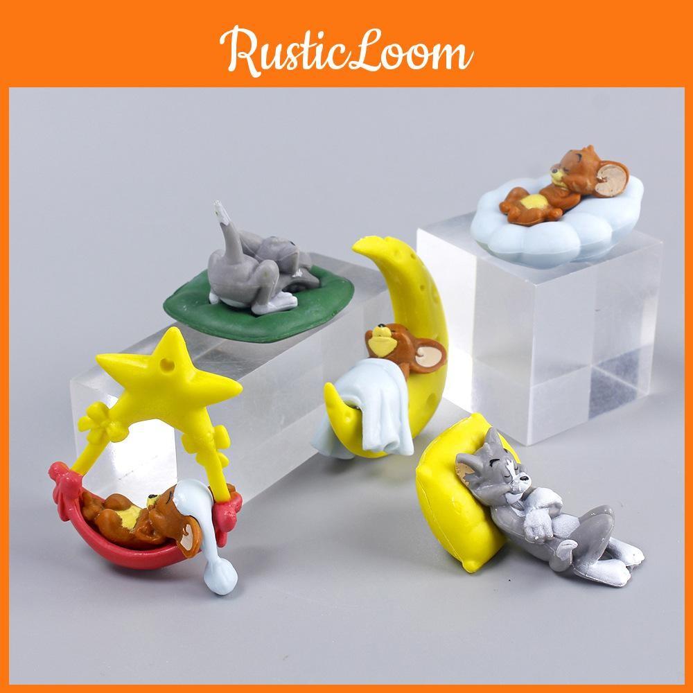 Sleep And Tom Jerry Pvc Animal Action Figures Model Toy Cartoon Decoration Gifts