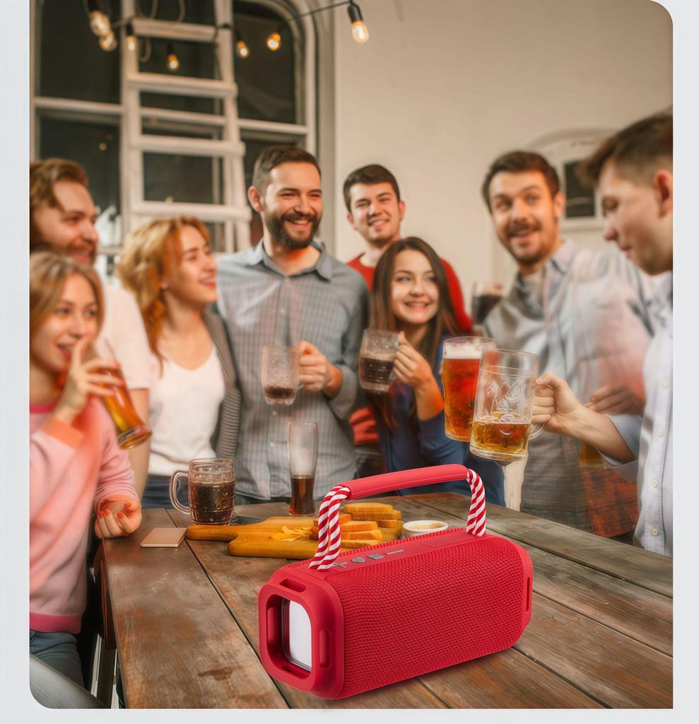Portable High-Power Mini Bluetooth Speaker with Heavy Bass and Card Slot for Outdoor Use