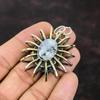 Rainbow Moonstone Pendant Gemstone Handmade Jewelry 925 Sterling Silver Pendant 18K Gold Plated Cage Pendant Gift For Mother Amazing Pendant