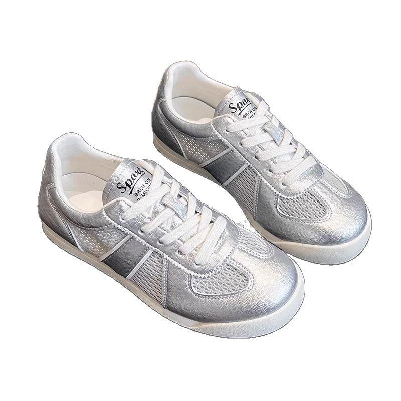 2025 summer new mesh breathable German training shoes women's versatile casual board shoes Forrest Gump shoes soft-soled flat-soled comfortable