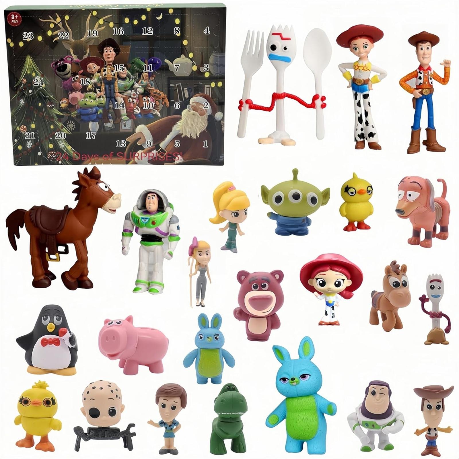 

Advent Calendar With 24 Cute Cartoon Figures - Holiday Countdown Calendar, Perfect Xmas Stocking Stuffer Gift One Size