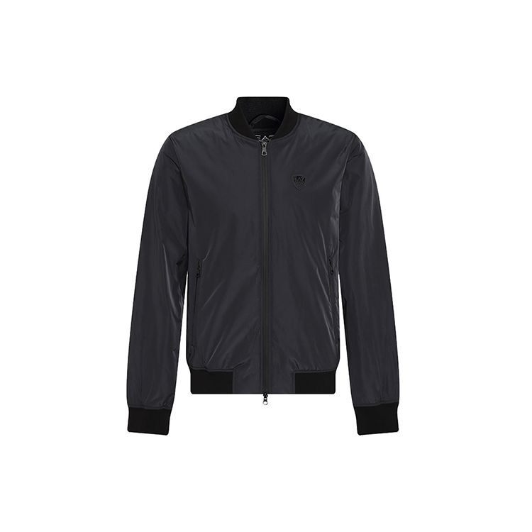 Emporio Armani EA7 FW22 Solid Color Zip Collar Long Sleeve Jacket Men jackets Blue 8NPB10-PN7LZ-1578 S
