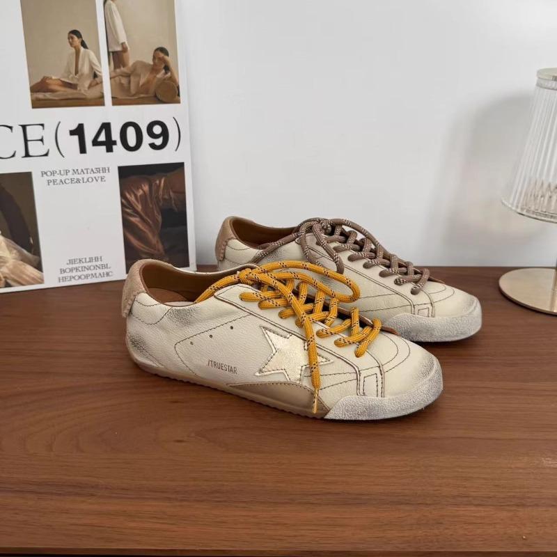 Gg Home Old Retro Star Small Dirty Shoes Women's Board Shoes New Versatile Casual Color Matching Straps Thin Bottom Women