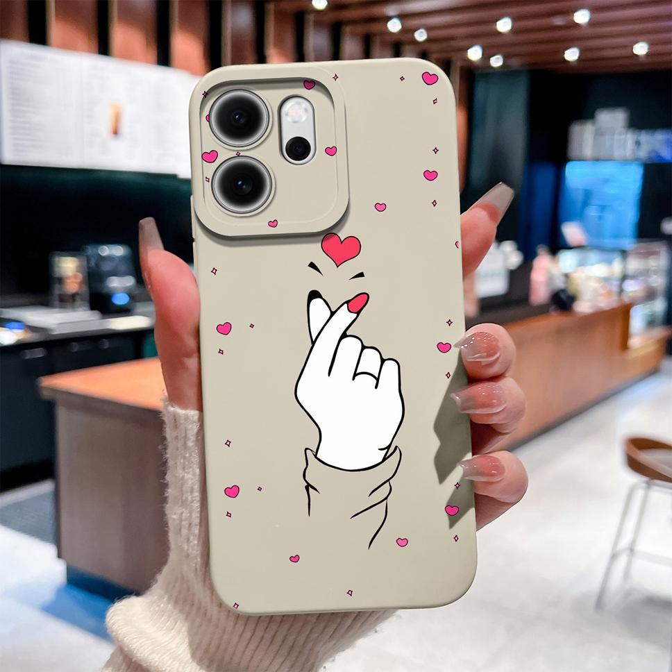 For Oppo Reno 14F 5G Phone Case Sunflower Patterns Soft Liquid Silicone Shell For OppoReno14F 14 F Camera Coverage Durable Capa