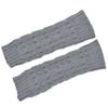 Comfortable Winter Arm Sleeves Fingerless Gloves Soft Acrylic Fibre Cable Knit Gloves For Outdoor Daily Use And Sport