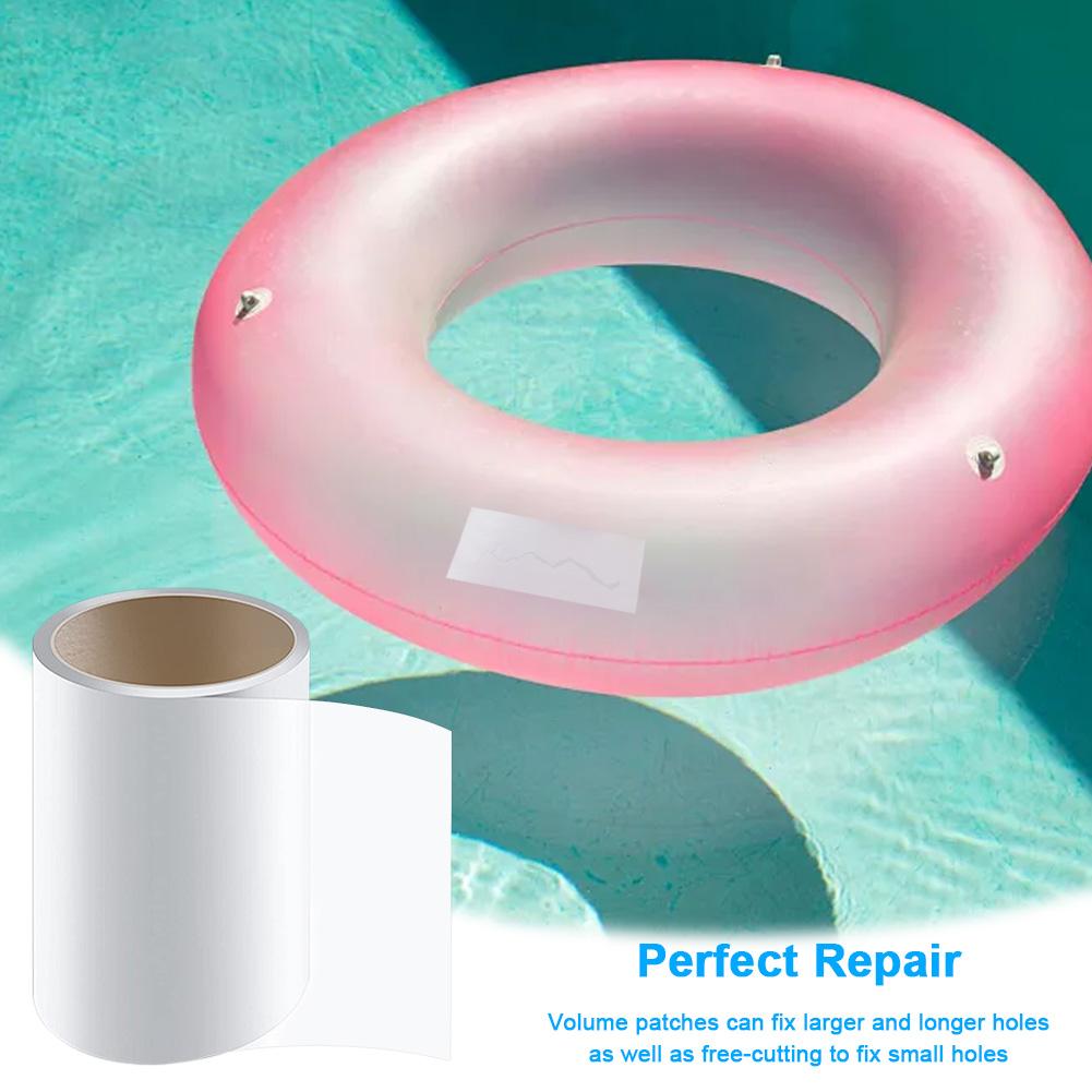 1M Roll TPU Pool Repair Patch Kit Waterproof Inflatable Patch Repair Kit for Air Mattress Swimming Pool Bounce House Tent