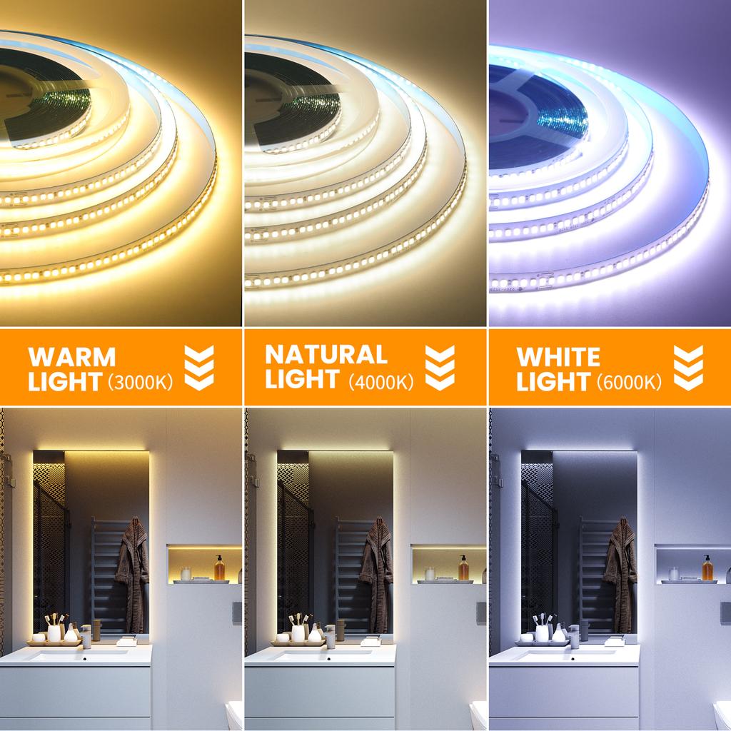 220V 110V LED Strip Light 5M 10M 15M 20M Flexible LED Tape Ribbon 2835 240LEDs/M IP44 Waterproof Rope Light with EU US Plug