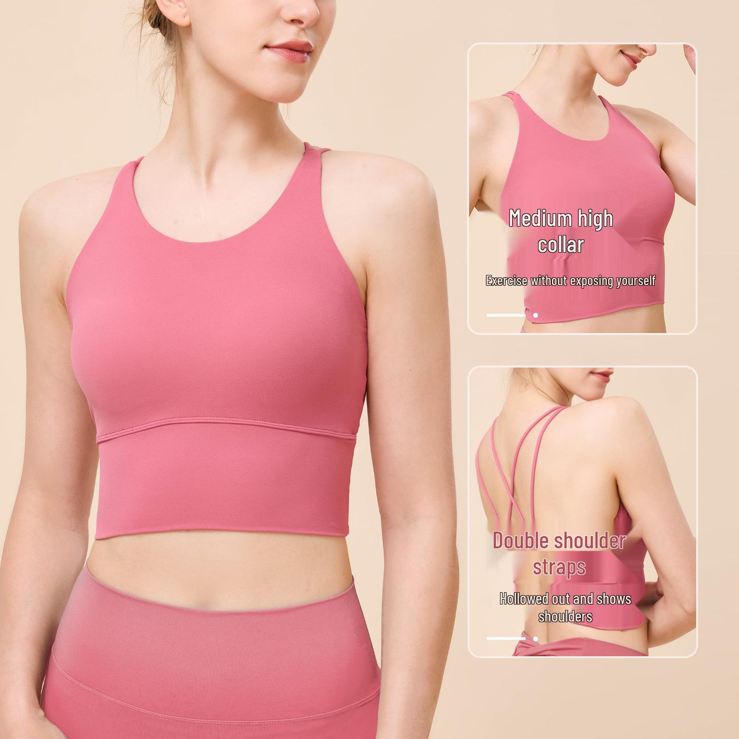 

Women s Shockproof Cross Back Sports Bra - Yoga & Pilates Training Vest Small