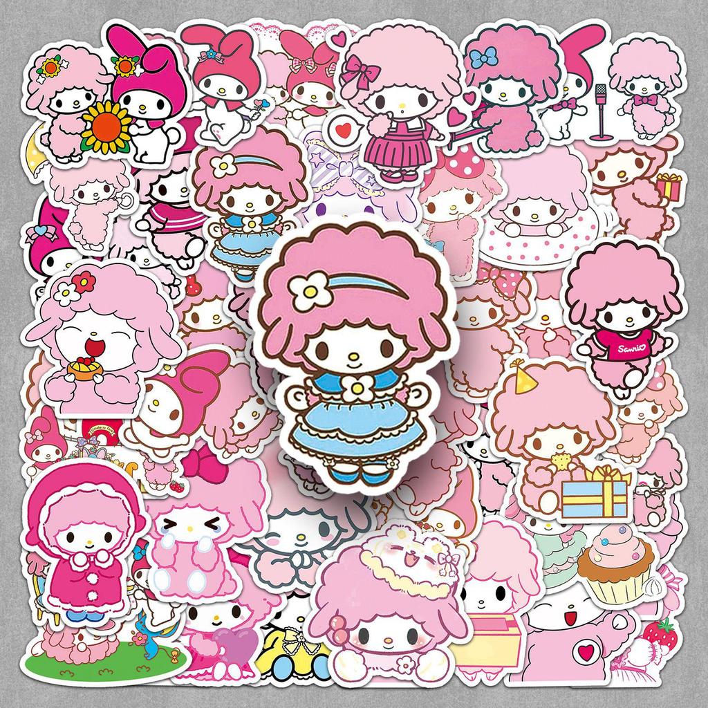 50 Sanrio Cute Little Sheep Stickers for Stationery and Decor