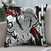 J-Jujutsu Kaisen Ryomen Sukunas Pillow Case Short Plush Pillow Covers Sofa Decor Gift Home Double-Sided Printing Cushion Cover