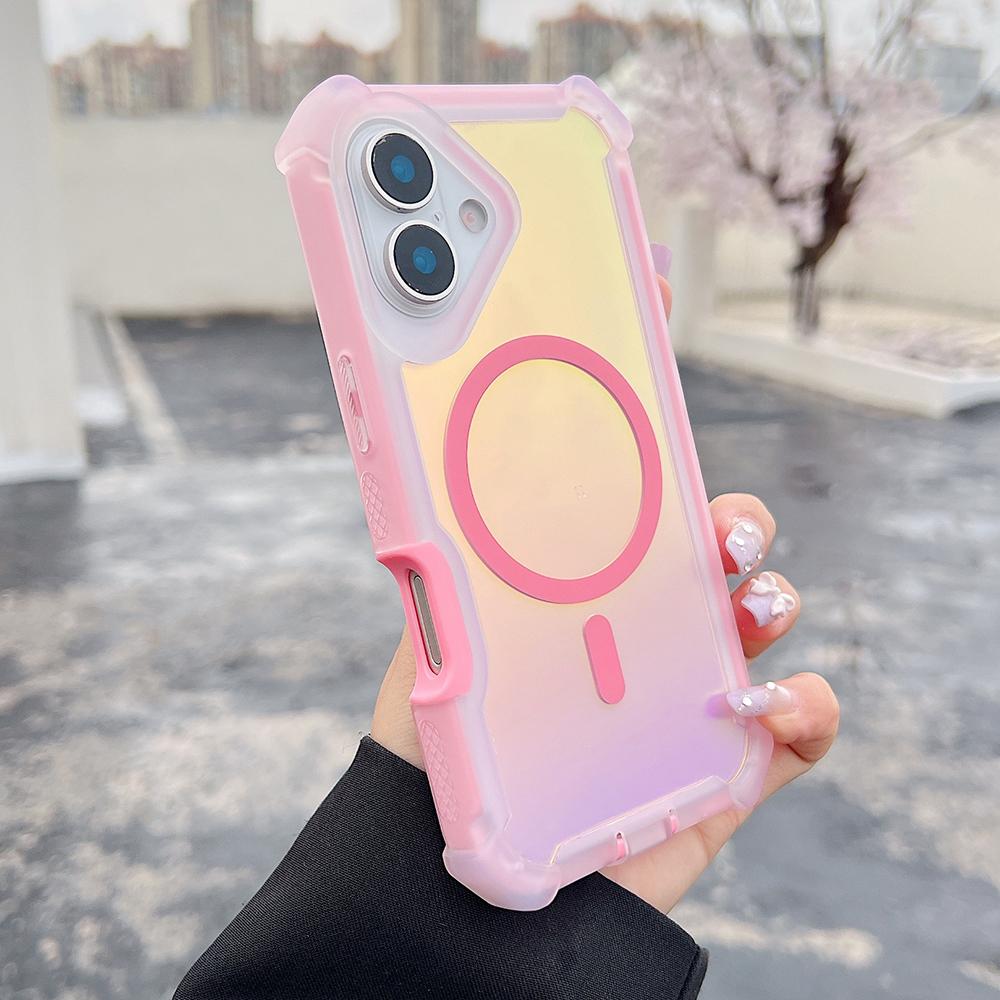 For iPhone 17 Magnetic Case Chameleon Anti Drop TPU+PC Phone Cover